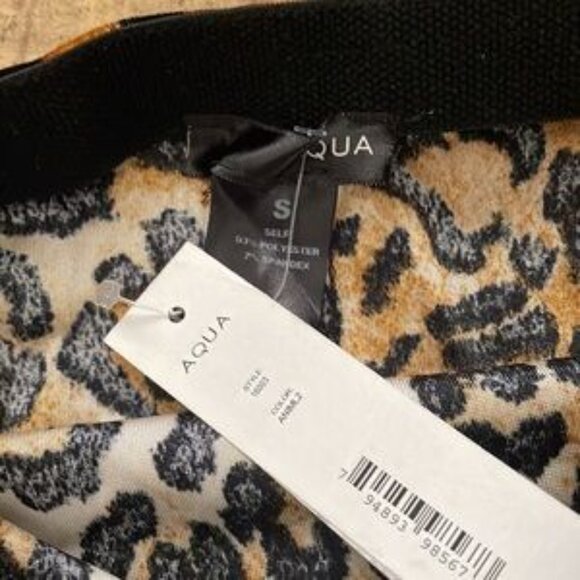 🌸 New AQUA ✨ Leopard Print  Velvet Ruffle Tiered Mini Skirt - Picture 5 of 5